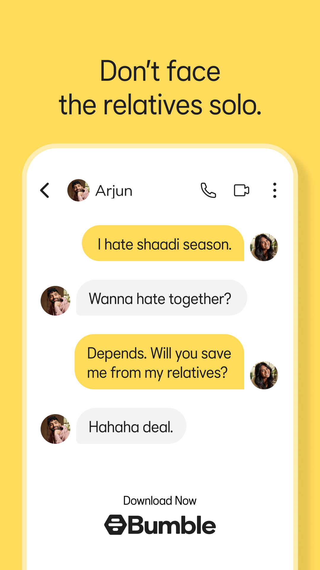 Bumble Facebook ad