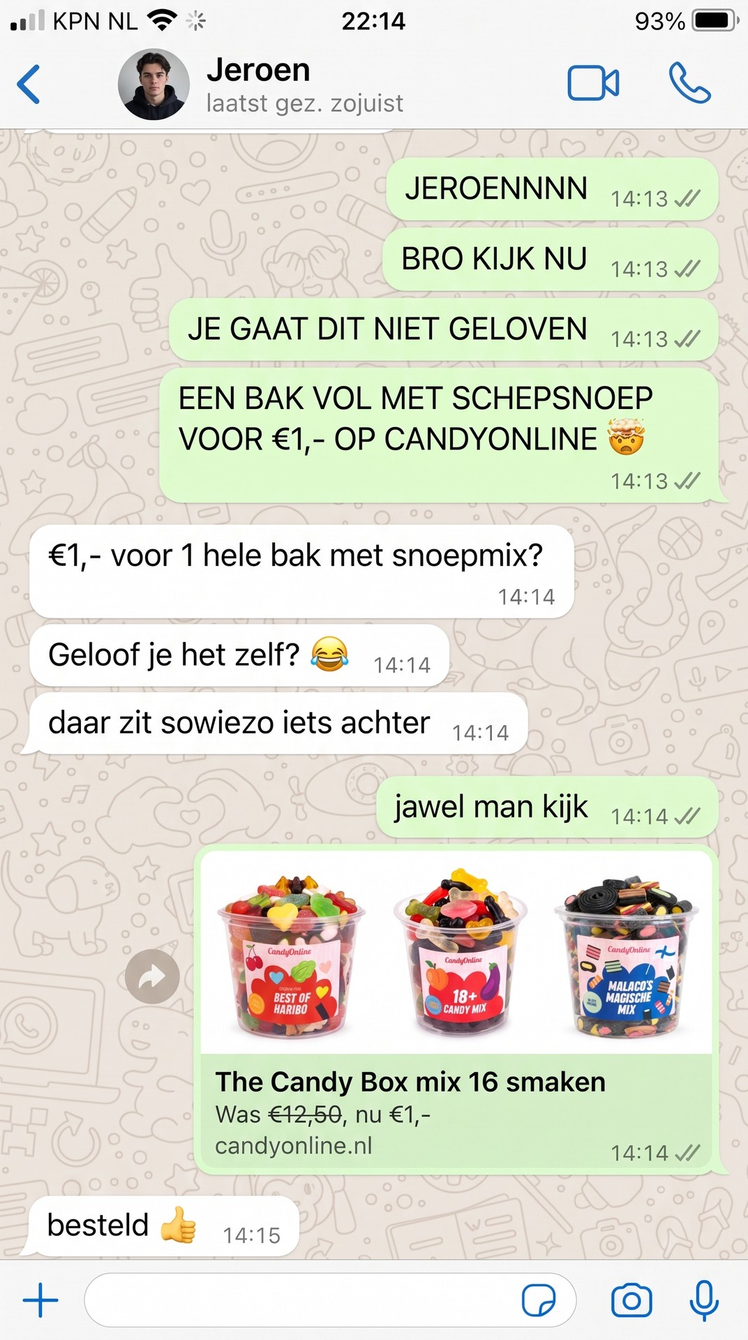 candyonline.nl - snoep Facebook ad