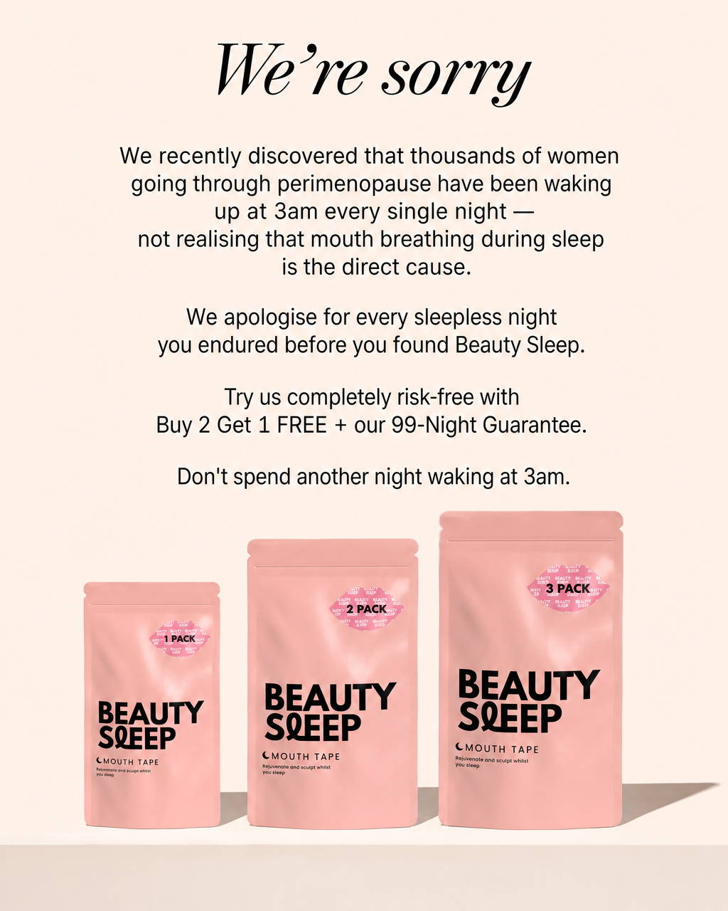 Beauty Sleep Facebook ad