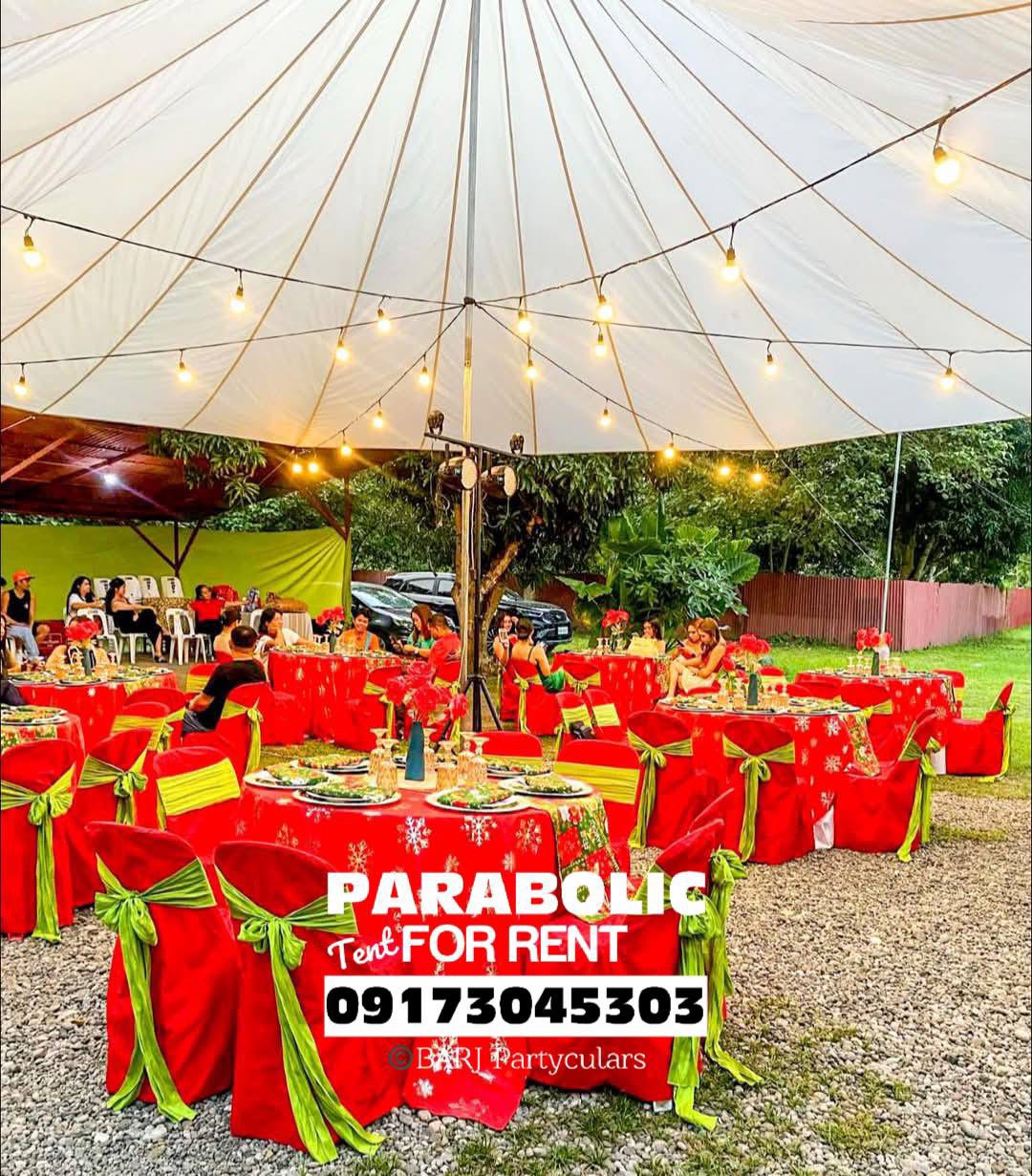Parabolic TENT and Party Needs Rental by BARJ Partyculars Facebook ad: with for