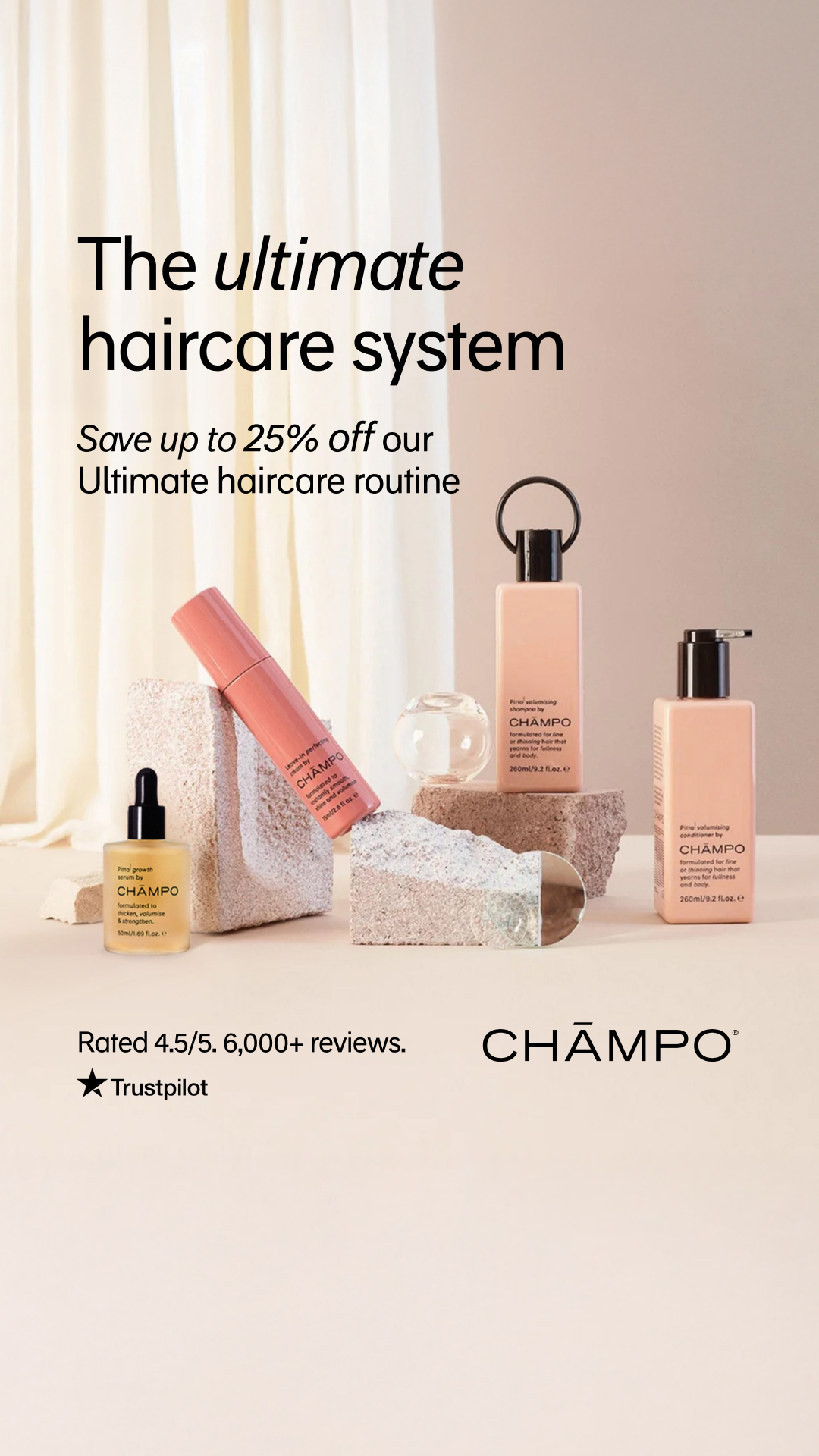 Chāmpo Haircare Facebook ad