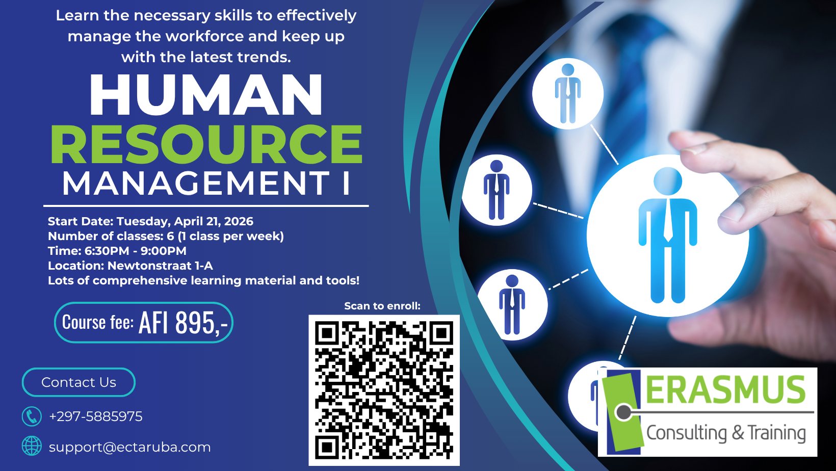 Erasmus Consulting & Training Facebook ad: Human Resource Management (I) | ECT Aruba