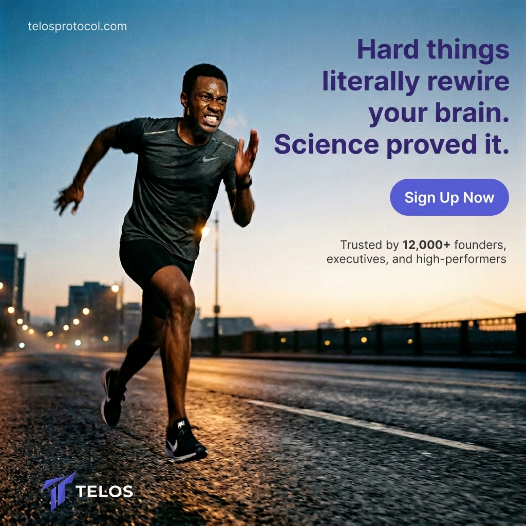 Telos Facebook ad: The First Identity-Based Habit App