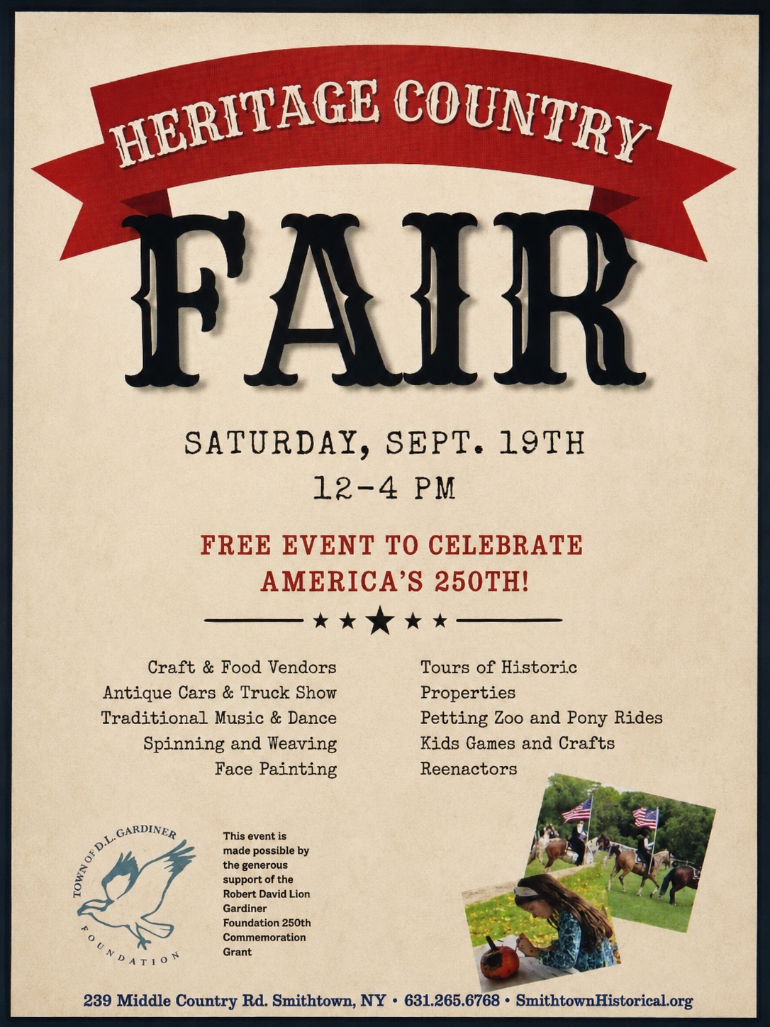Freebird Festival Productions Facebook ad: Smithtown Historical Society Heritage Country Fair