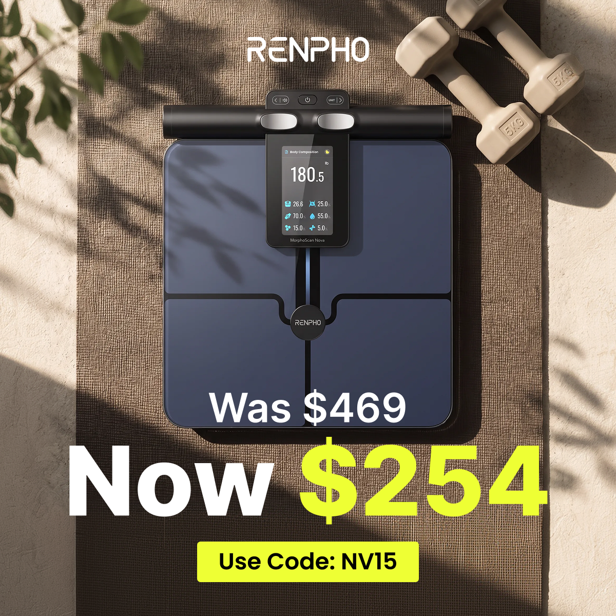 renpho Facebook ad: MorphoScan Nova Body Scale