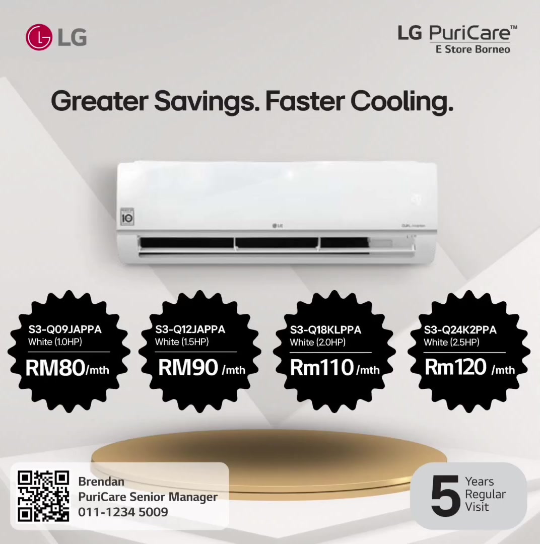 LG Puricare E-Store Borneo Facebook ad: Semak Kelayakan Skrg