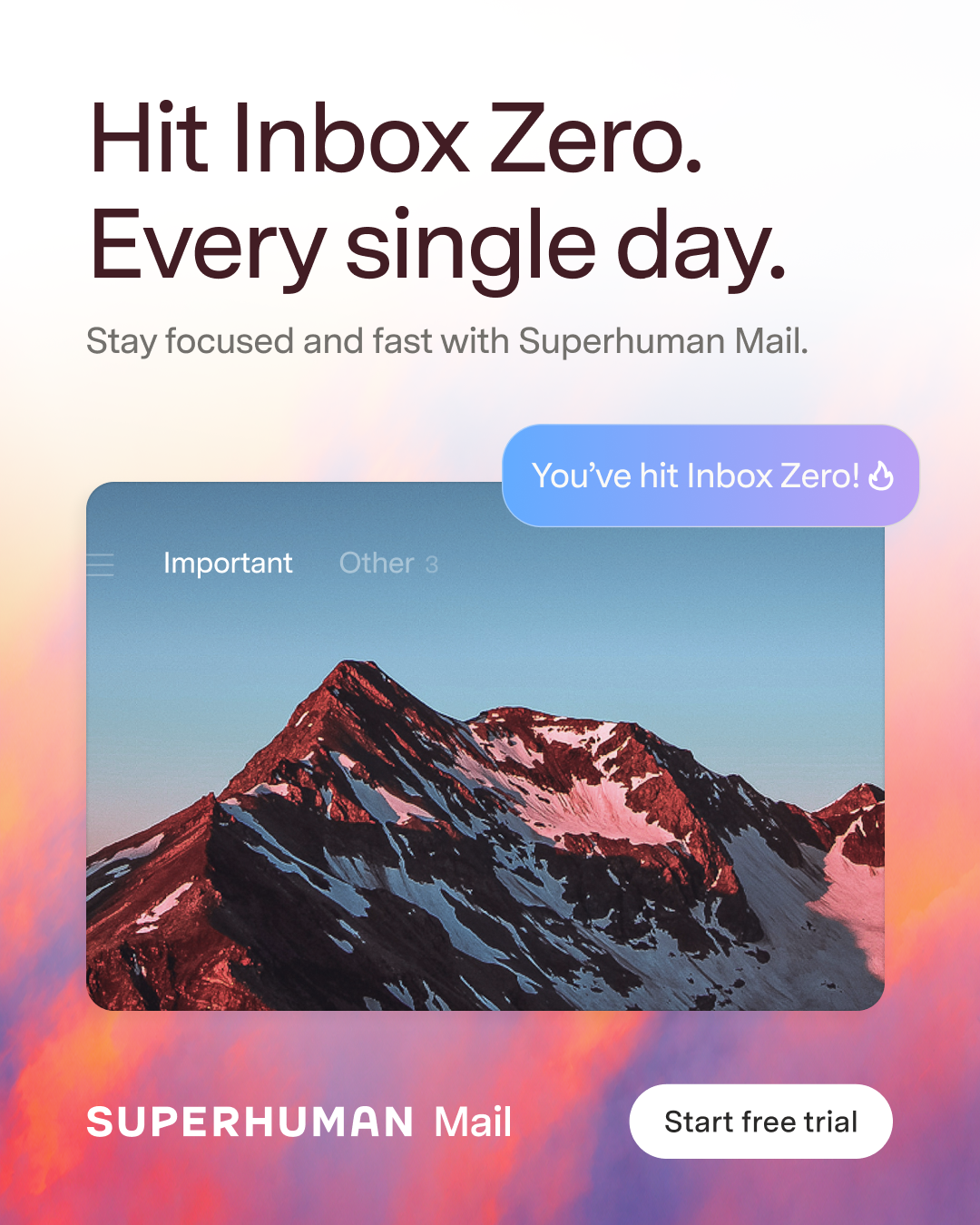 Superhuman Mail Facebook ad