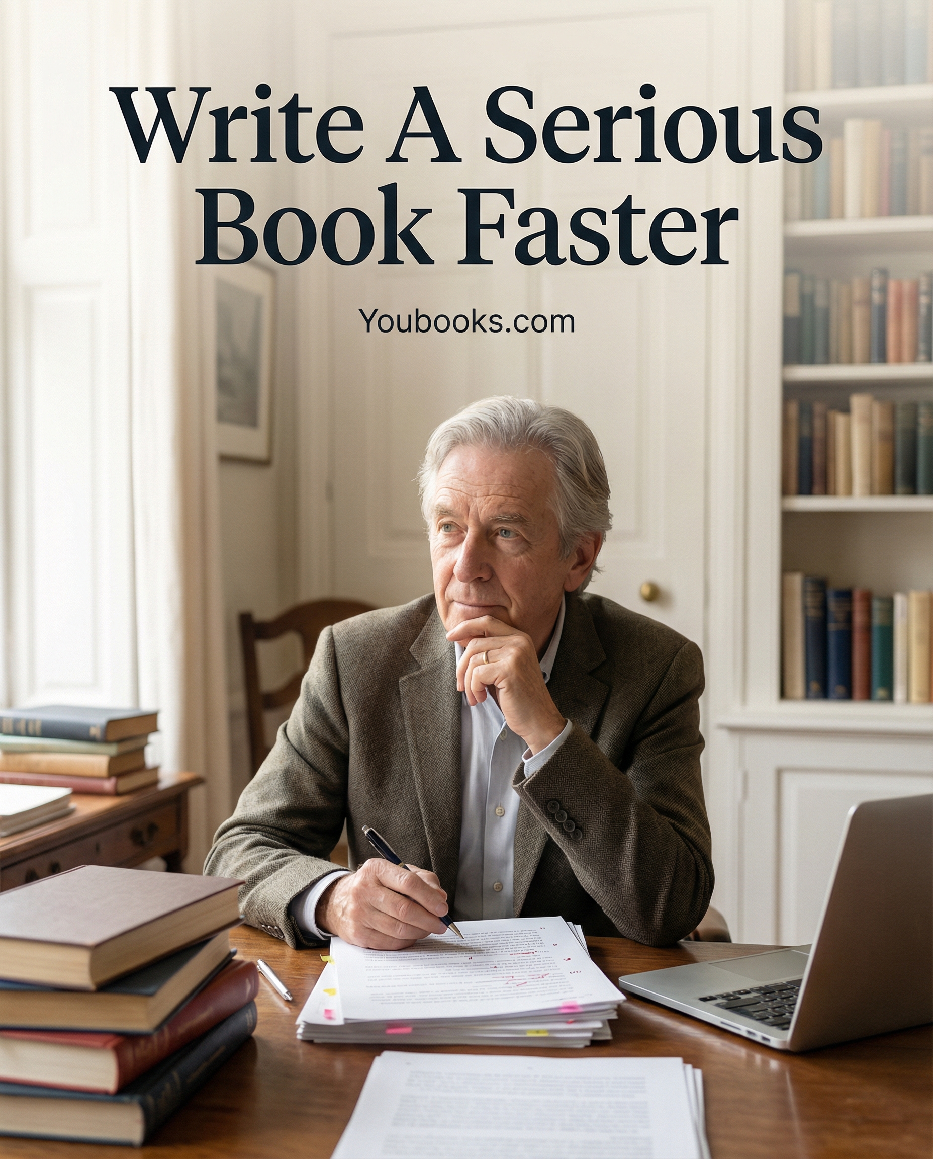 Youbooks.com Facebook ad: Write A Serious Book Faster