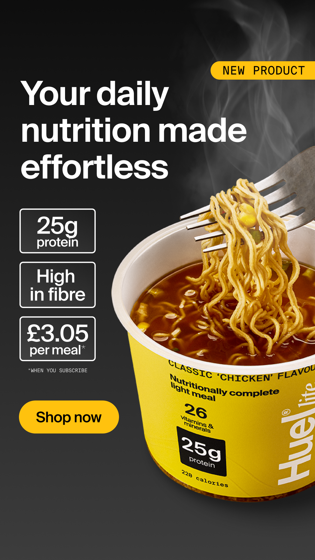 Huel Facebook ad