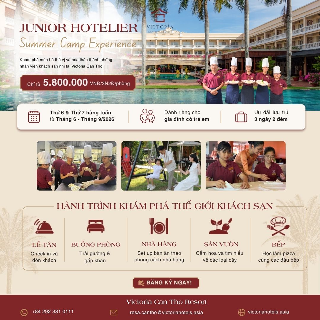 Victoria Can Tho Resort Facebook ad: Đ𝐎́𝐍 𝐌𝐔̀𝐀 𝐇𝐄̀ Đ𝐀́𝐍𝐆 𝐍𝐇𝐎̛́ - 𝐓𝐑𝐀̉𝐈…