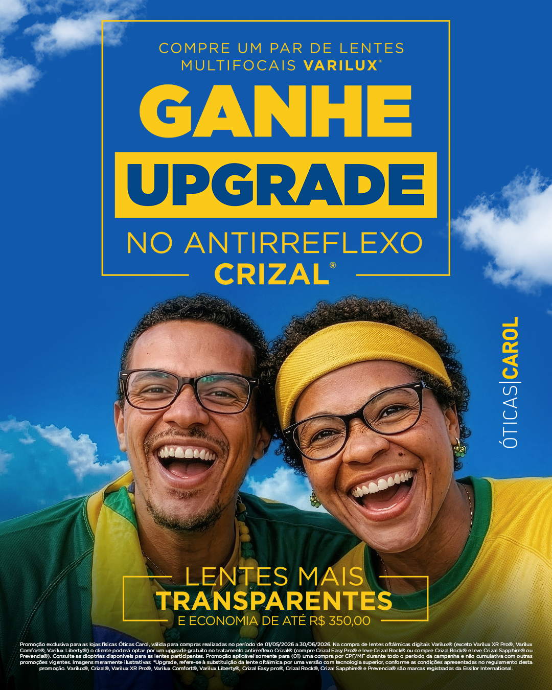 Óticas Carol Facebook ad from May 4, 2026