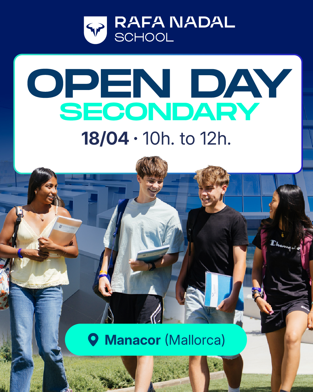 Rafa Nadal International School Facebook ad from Apr 1, 2026