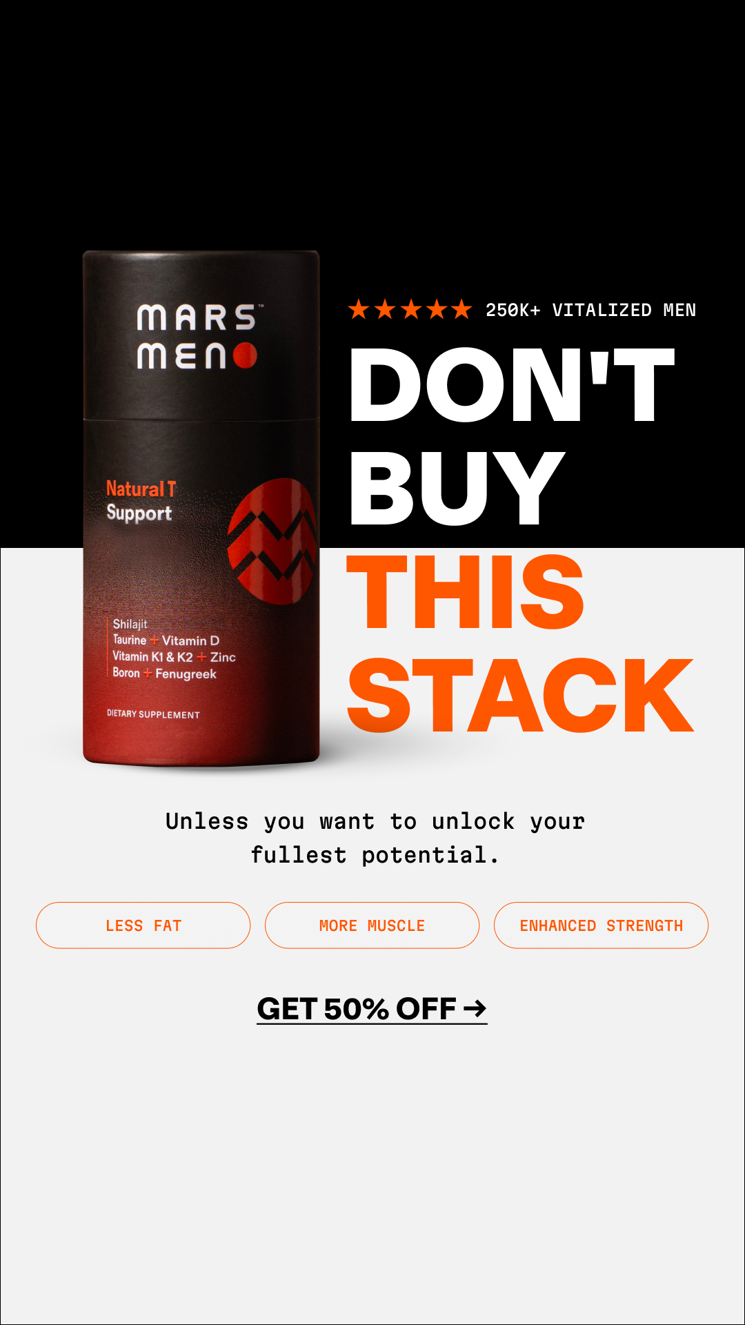 Mars Men Facebook ad