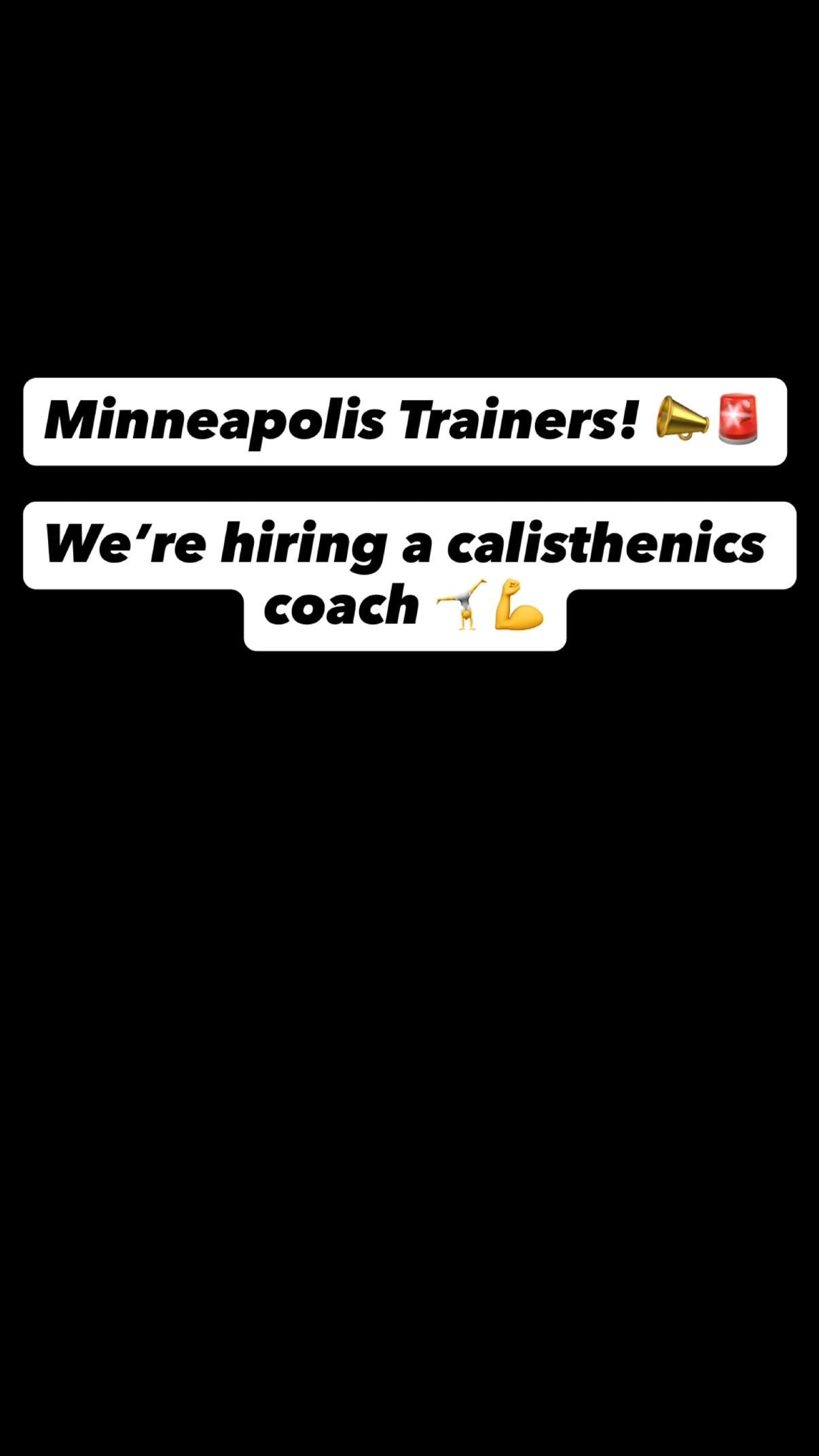 Capră - Bodyweight Training Facebook ad: Minneapolis Trainers!