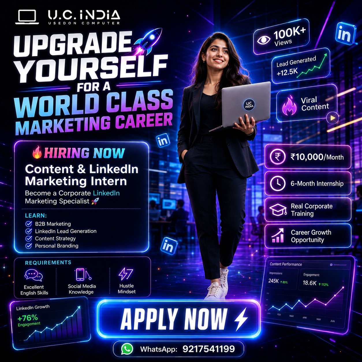 Used Computer India Facebook ad: Want to Build a Career in Digital Marketing & LinkedIn?
