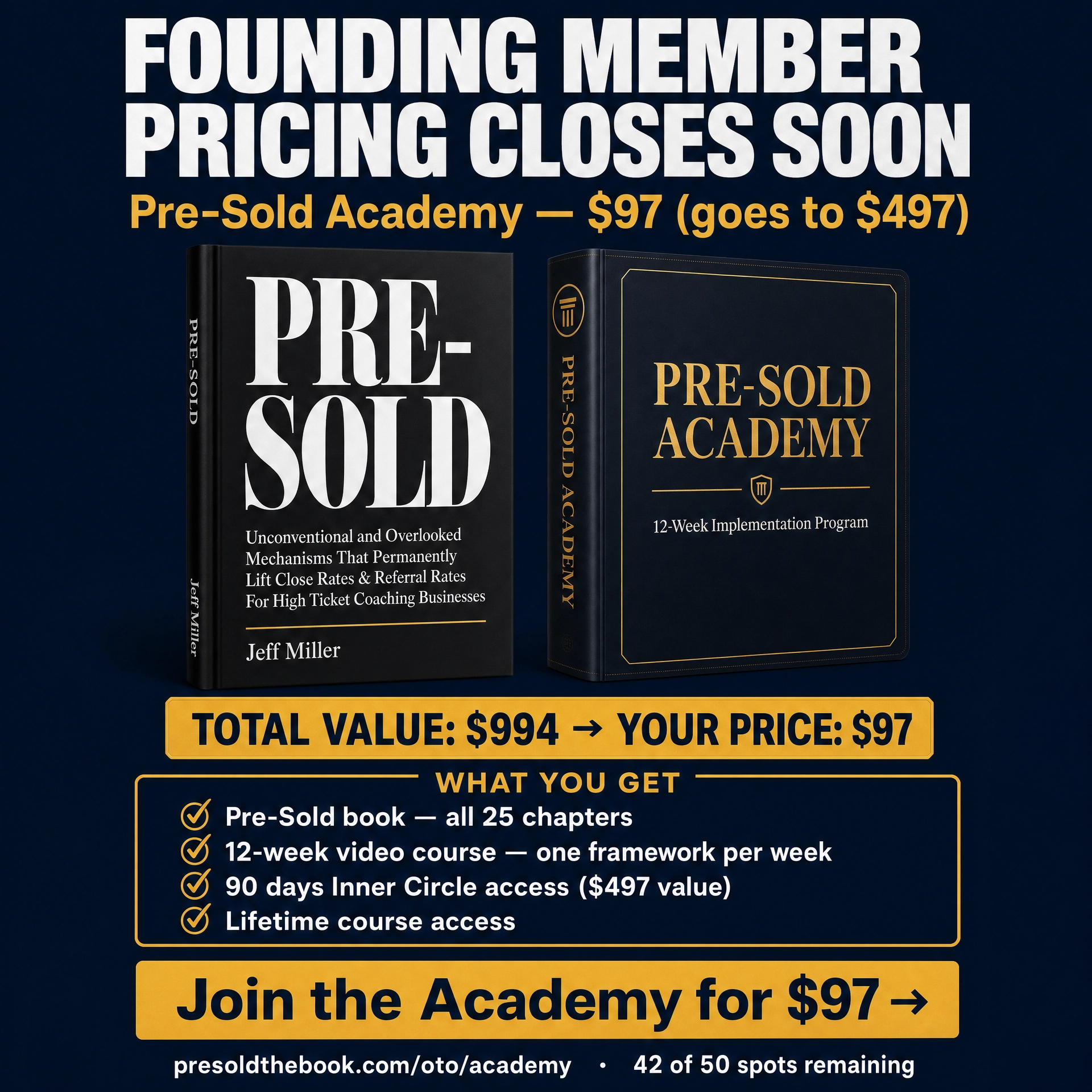 Jeff Miller - Online Business Coach Facebook ad