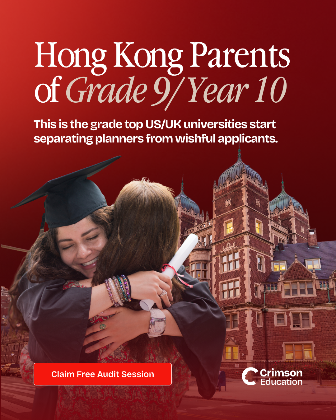 Crimson Education Facebook ad