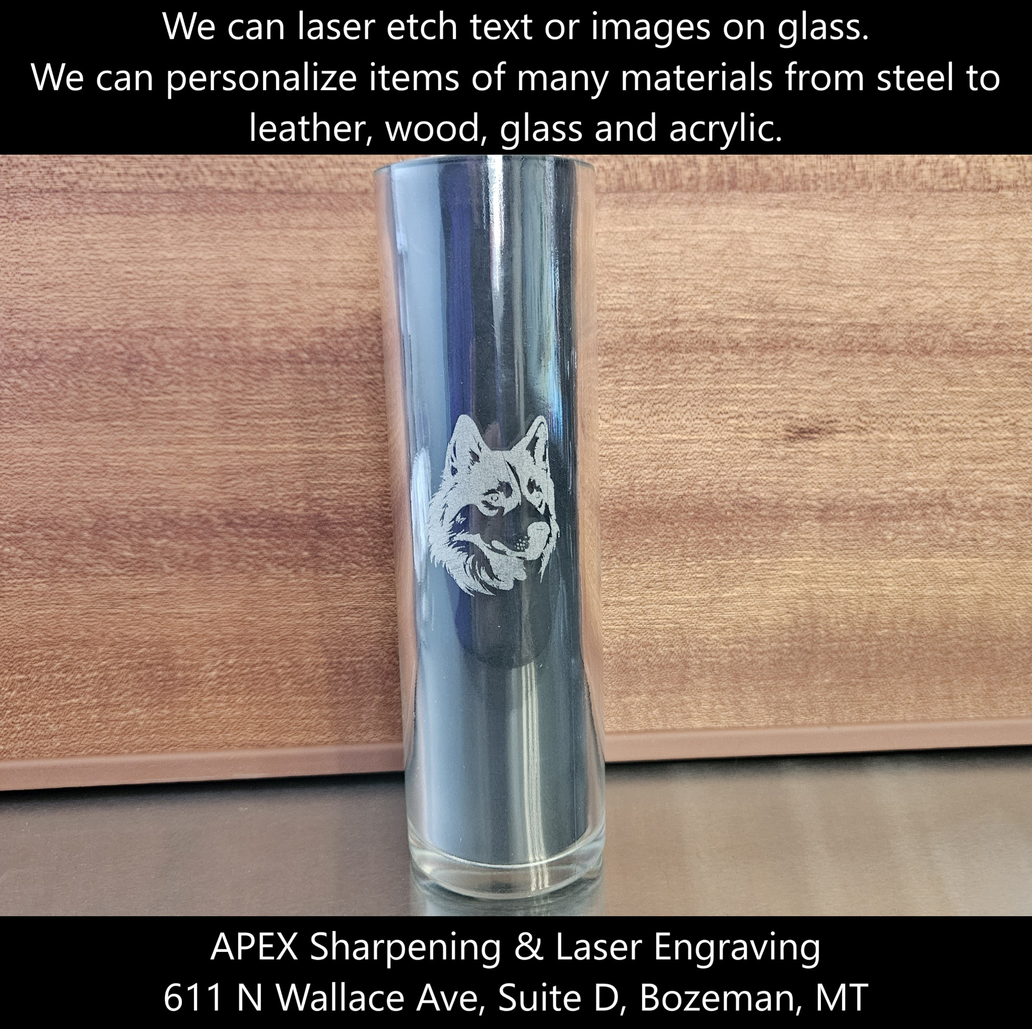 APEX Sharpening & Laser Engraving Facebook ad from Apr 14, 2025