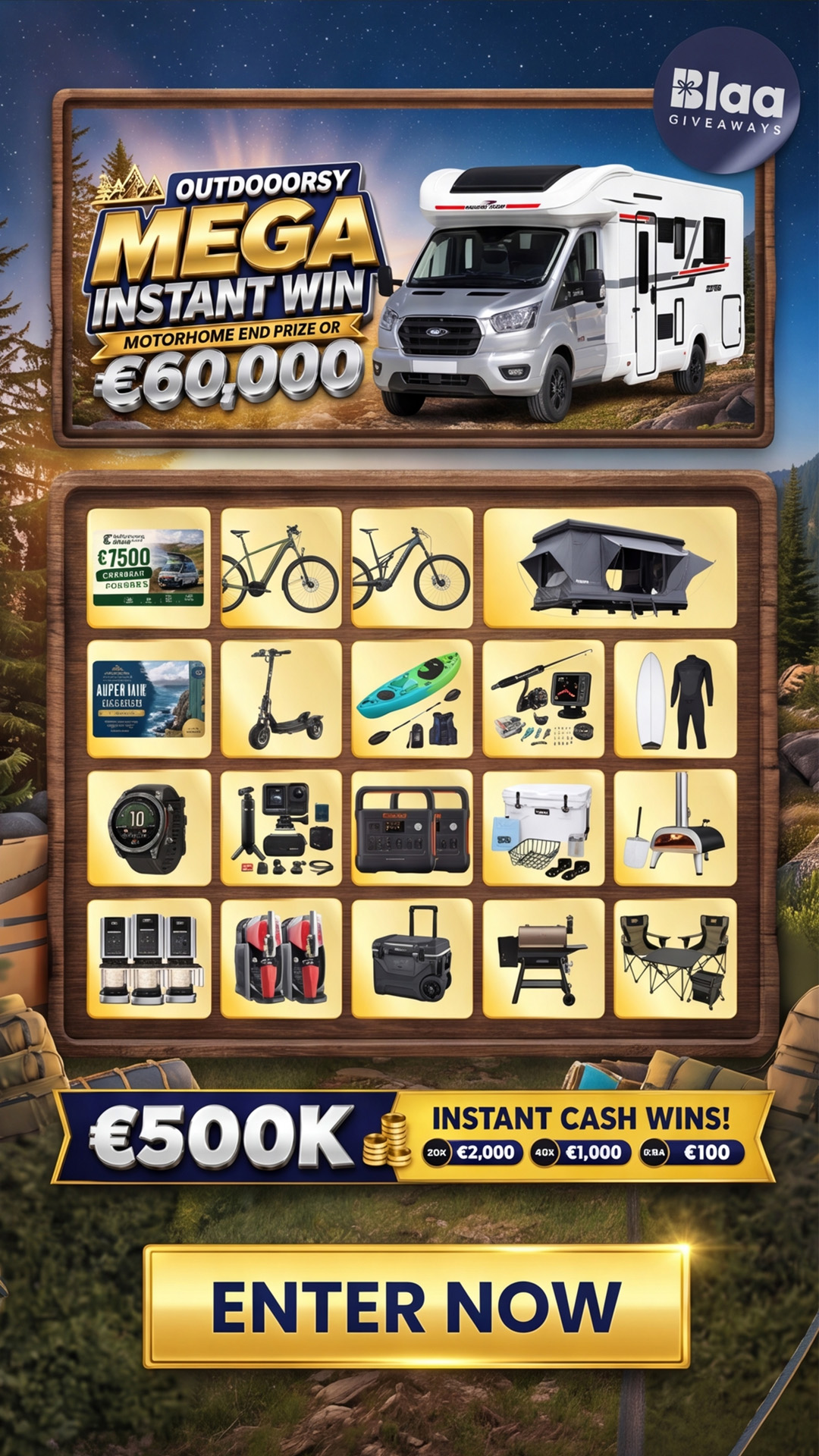 Blaa Giveaways Facebook ad