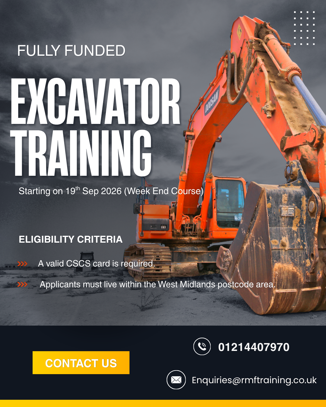 RMF Group Facebook ad: Get Site-Ready with RMF Training