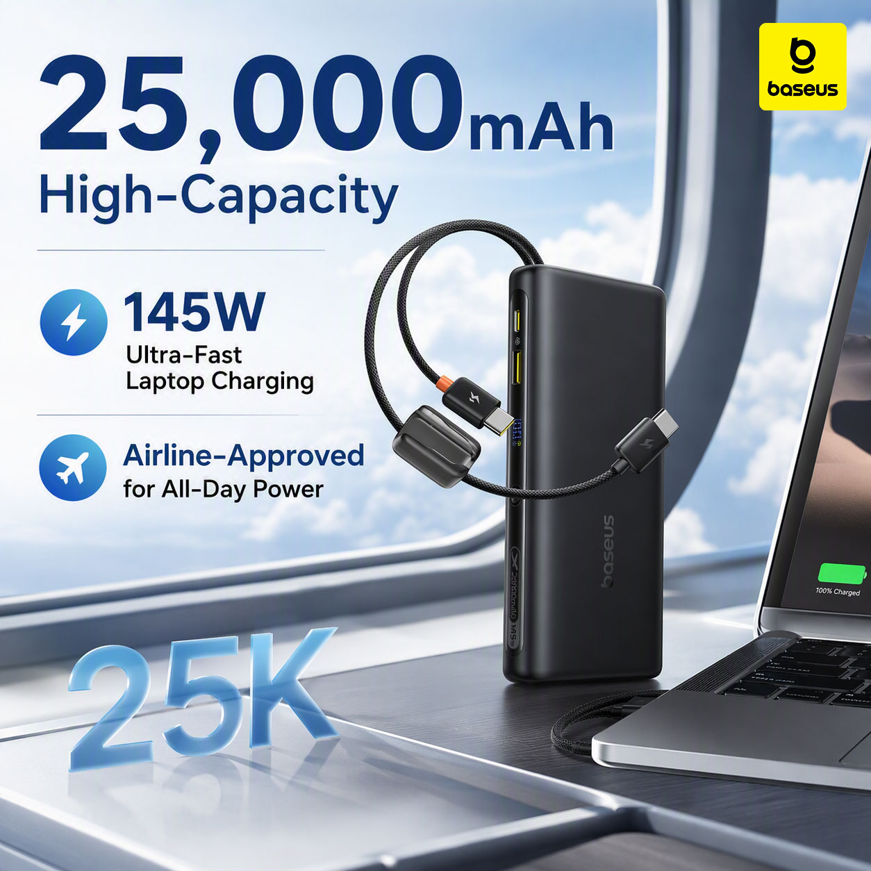 Baseus Facebook ad: Tired of carrying 3 different chargers when you travel?