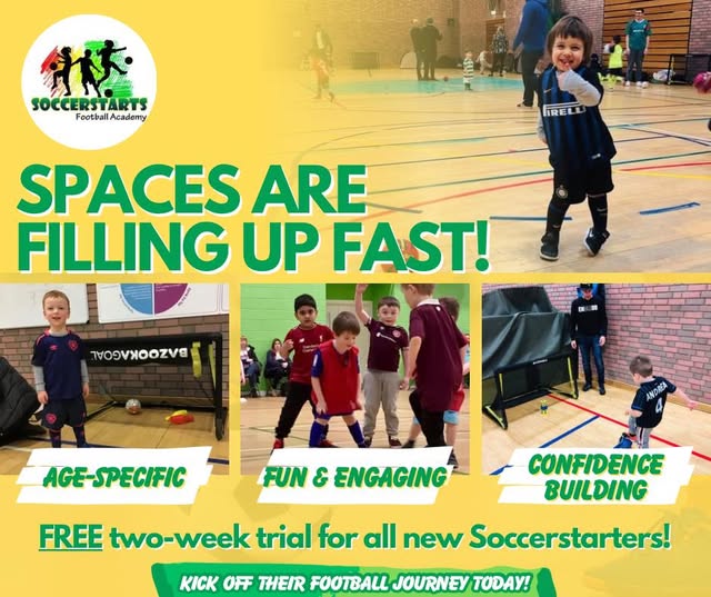 Soccerstarts Edinburgh and Musselburgh Facebook ad: Kids Football Coaching Edinburgh | Football Academy &…