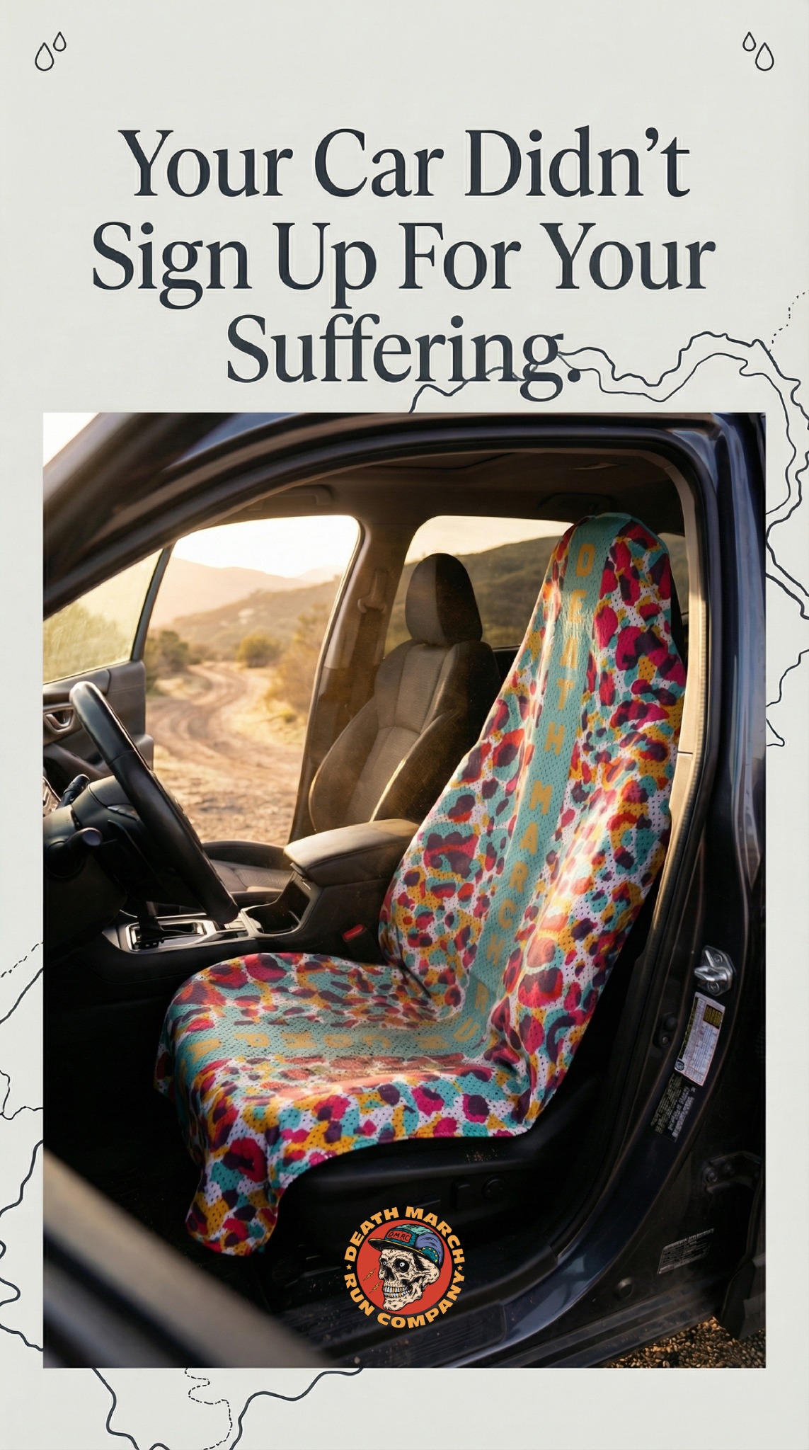 Death March Running Company Facebook ad: Protect Your Seat From the Aftermath