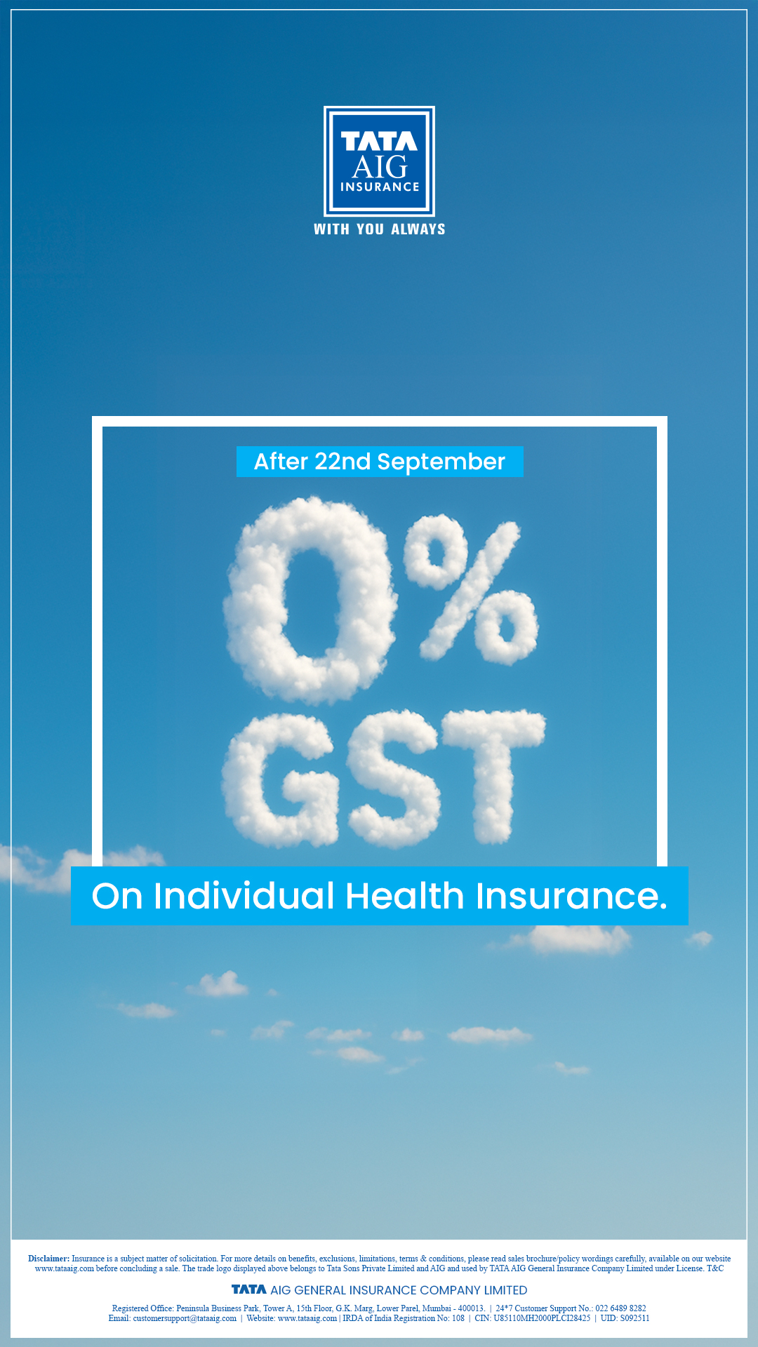 TATA AIG Facebook ad