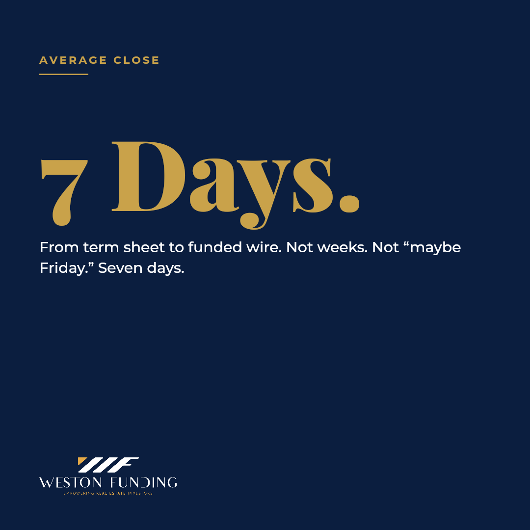 Weston Funding Facebook ad: Close in 5 business days