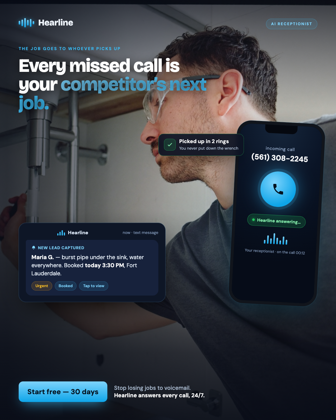 Hearline AI Facebook ad