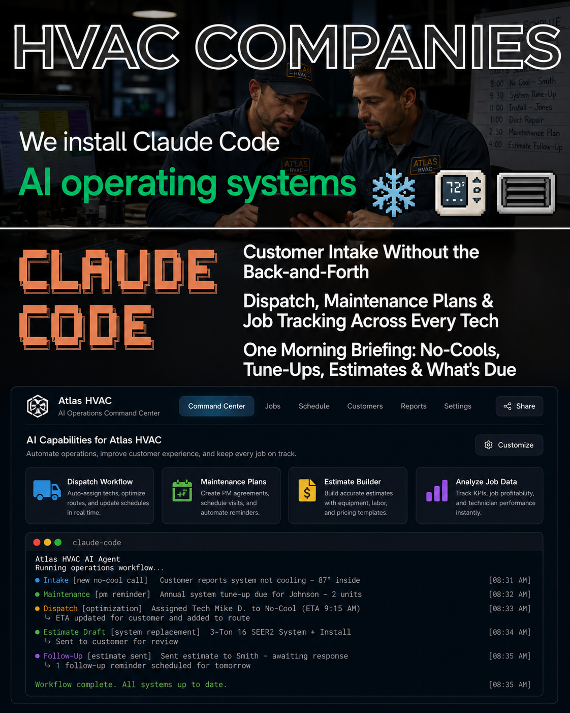 Fluent AI Consulting Facebook ad: Claude Code for HVAC
