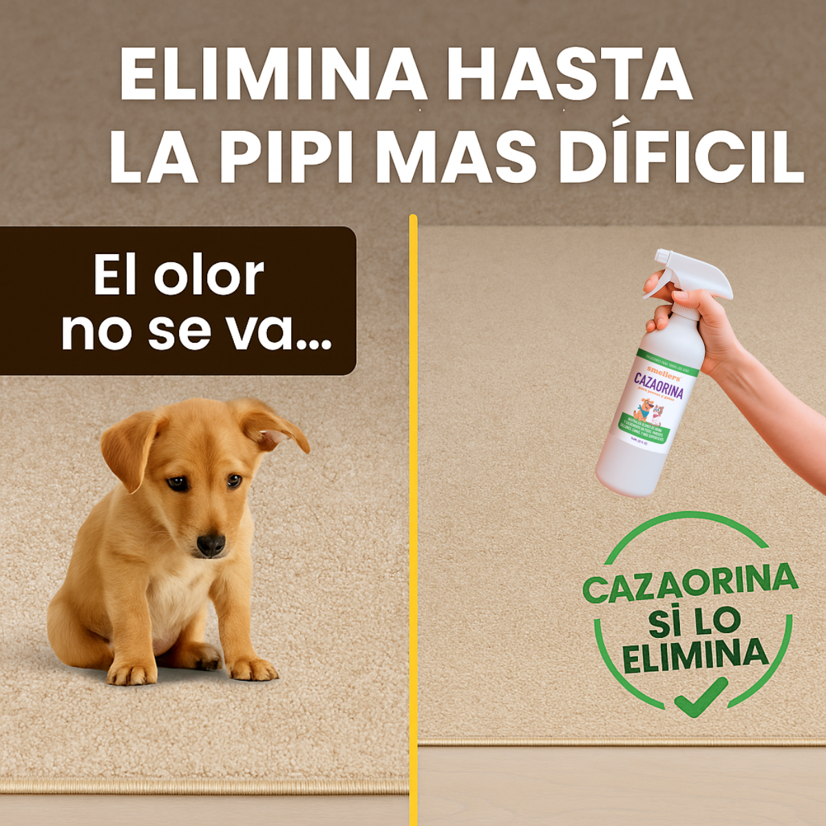 Smellers Facebook ad: Elimina el olor de pipí de todos lados