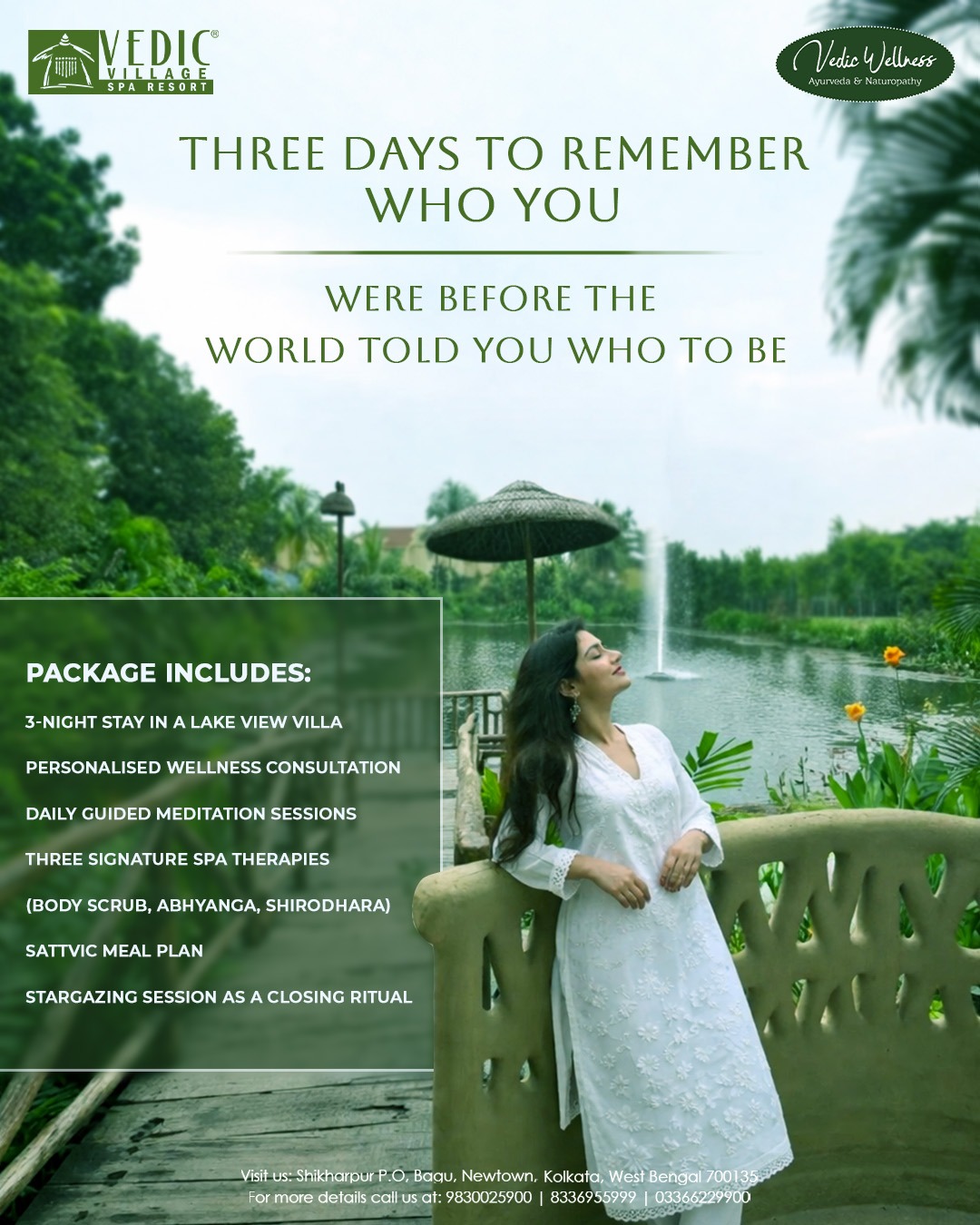 Vedic Village Spa Resort Facebook ad: Feel overwhelmed with work and life?