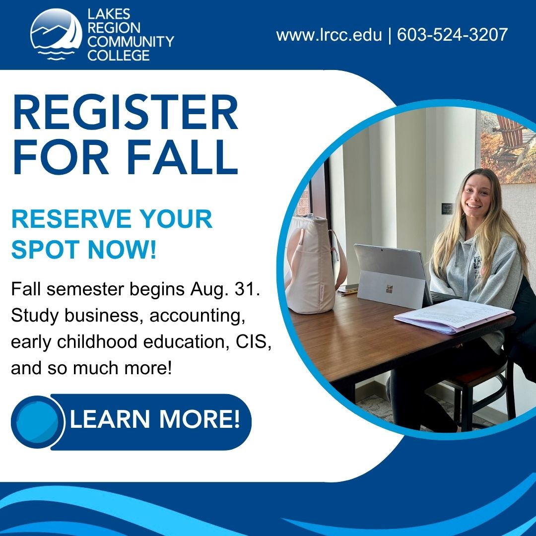 Lakes Region Community College Facebook ad: Apply - Lakes Region Community College