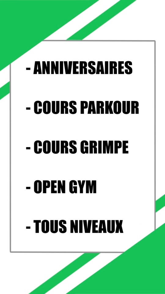 Parkour EXPO Facebook ad: Grimpe & Parkour à Morges