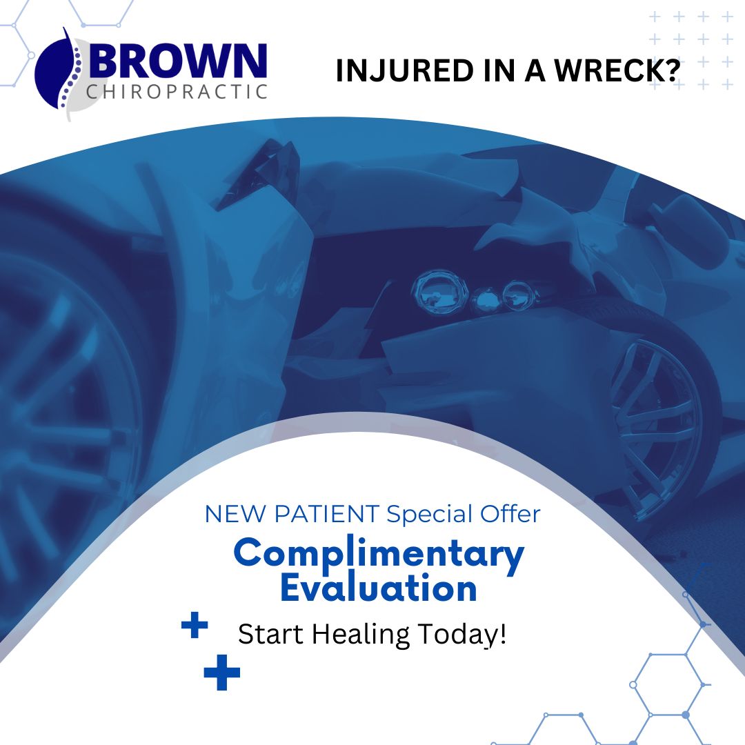 Brown Chiropractic Facebook ad: End Car Accident Pain | Free Chiropractic Evaluation