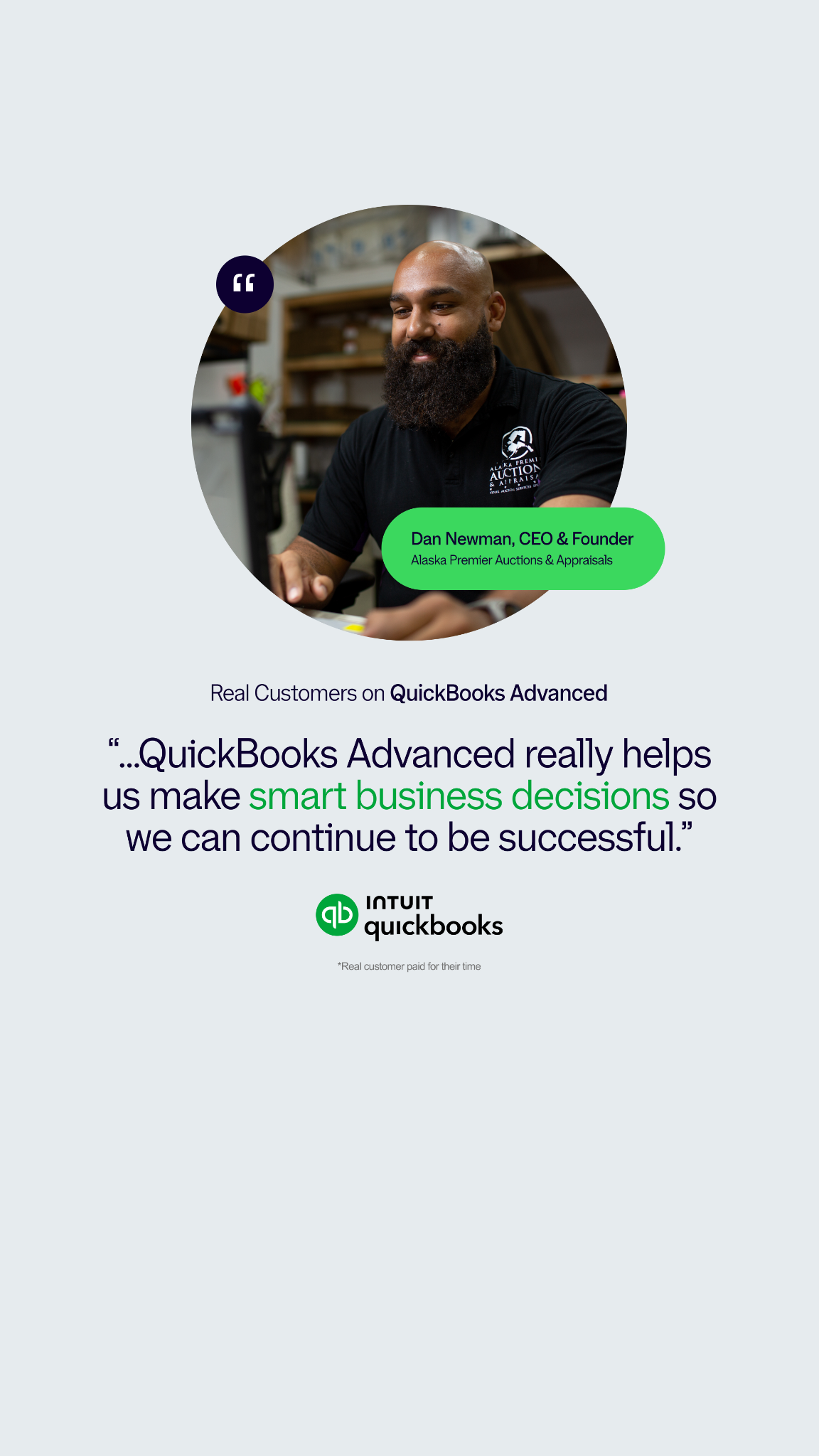 Intuit QuickBooks Facebook ad
