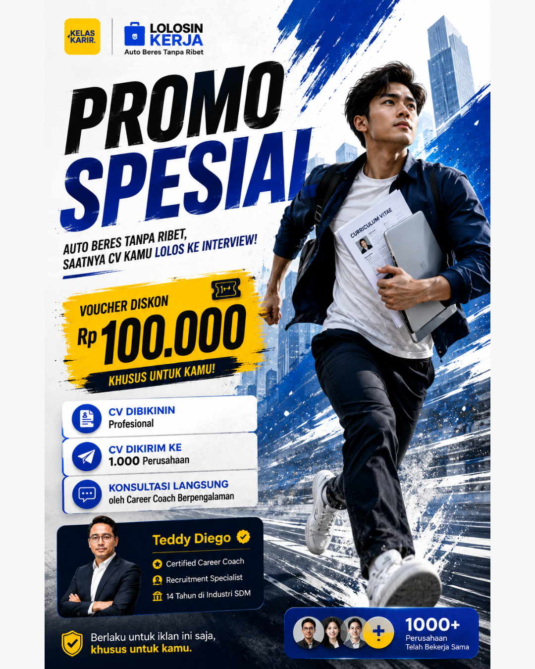 Kelas Karir Facebook ad: Kupon DISKON ini gak lewat tiap hari.
