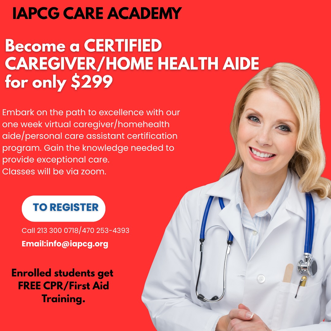 iapcg Facebook ad: IAPCG virtual Caregiver training prepares you for a…