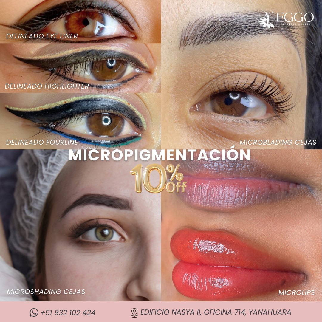 EGGO Esthetic Center Facebook ad: MICROBLADING Y DELINEADO PERMANENTE EN AREQUIPA