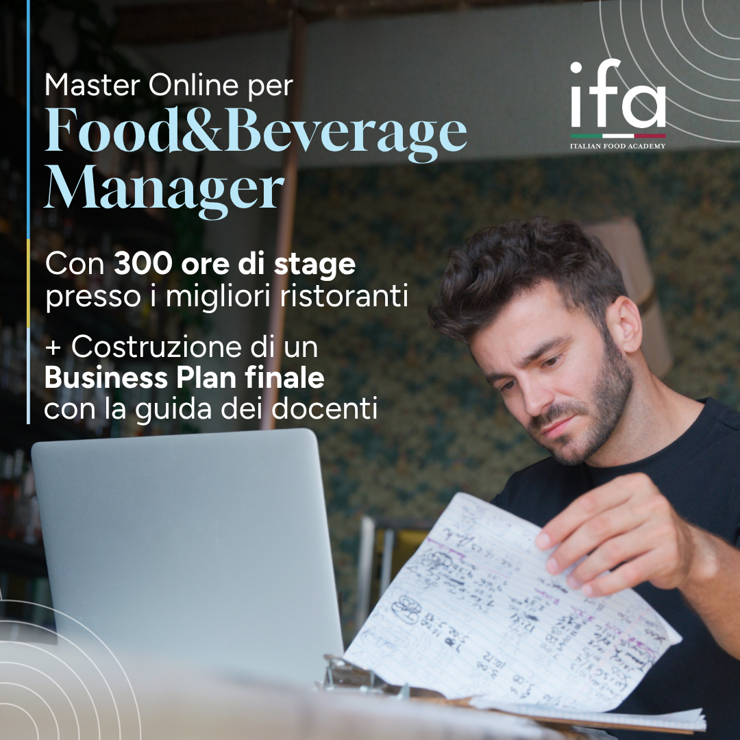 Italian Food Academy Facebook ad: Master + realizzazione di Business Plan!