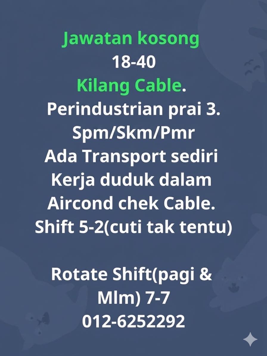 Operator Kilang - PHR Facebook ad: Operator Kilang Electic