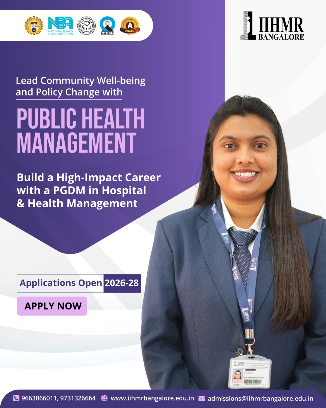 Institute of Health Management Research, Bangalore Facebook ad