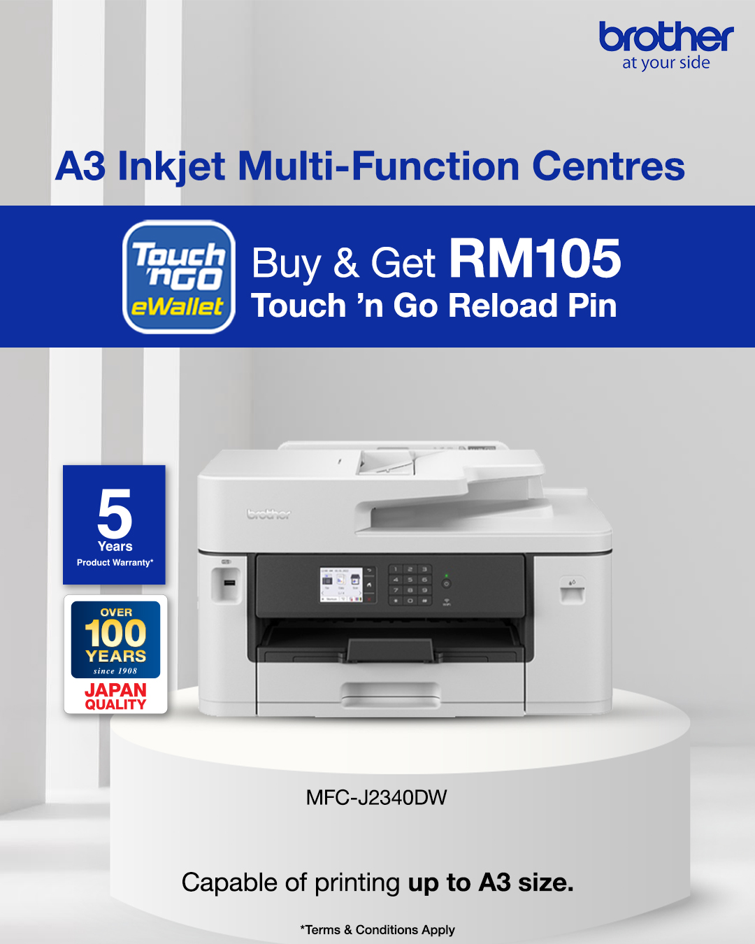 Brother International Malaysia Facebook ad: Purchase Selected Brother A3 Printers with Rewards