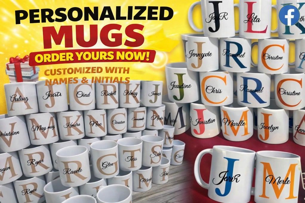 KKG Gallery Ph Facebook ad: Personalized Monogram Design Mug I Your Name I Initial…