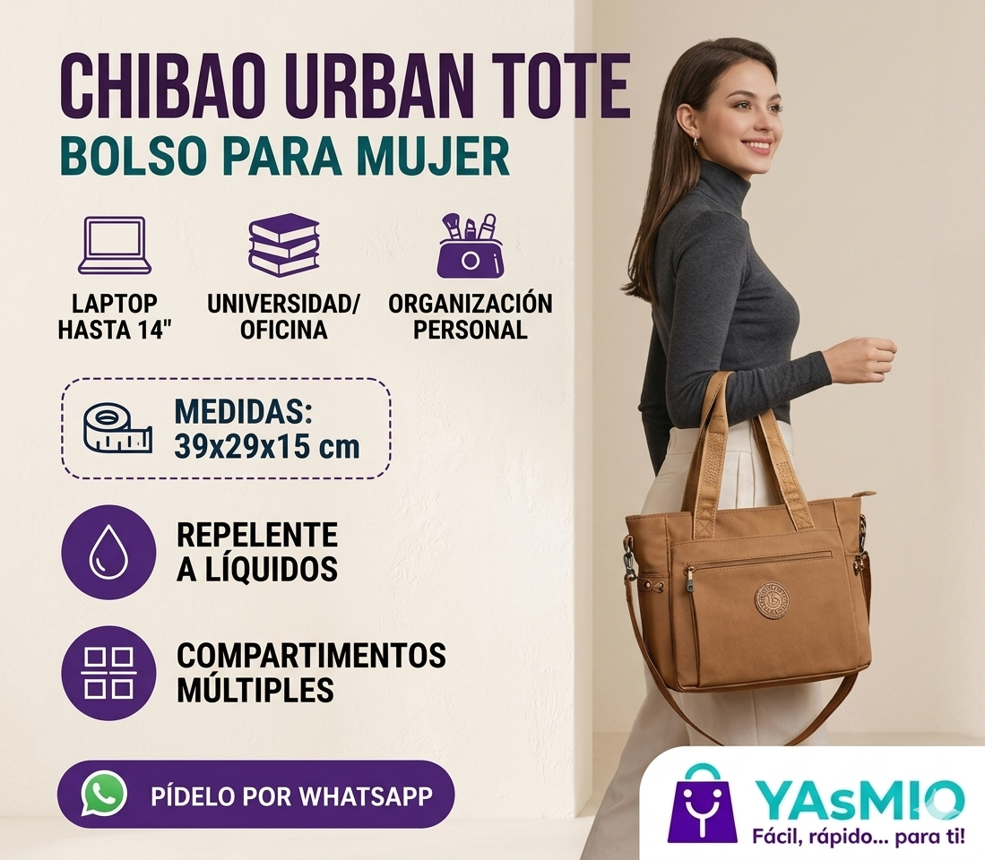 Yasmio Facebook ad: EL BOLSO URBANO QUE LO TIENE TODO