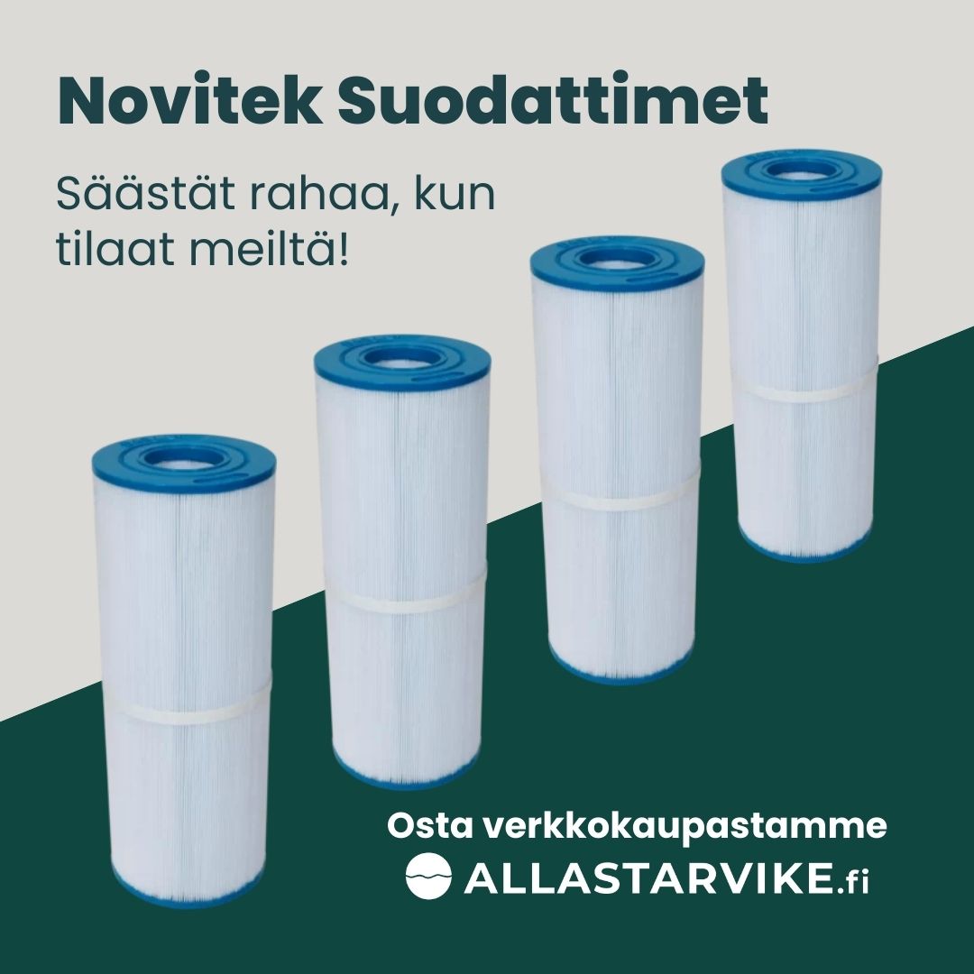 Veloxia Oy Facebook ad: Suodattimet Novitekin altaisiin löydät täältä