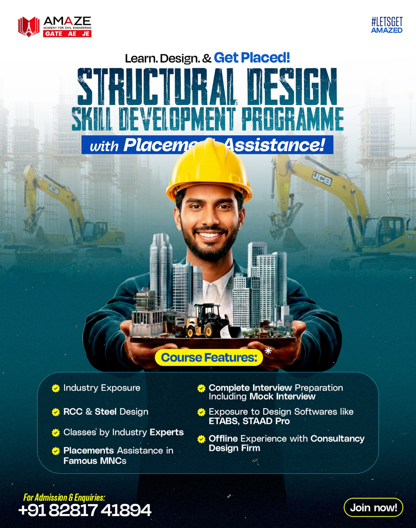 Amaze Career Upskill Facebook ad: Build Skills. Get Placed.