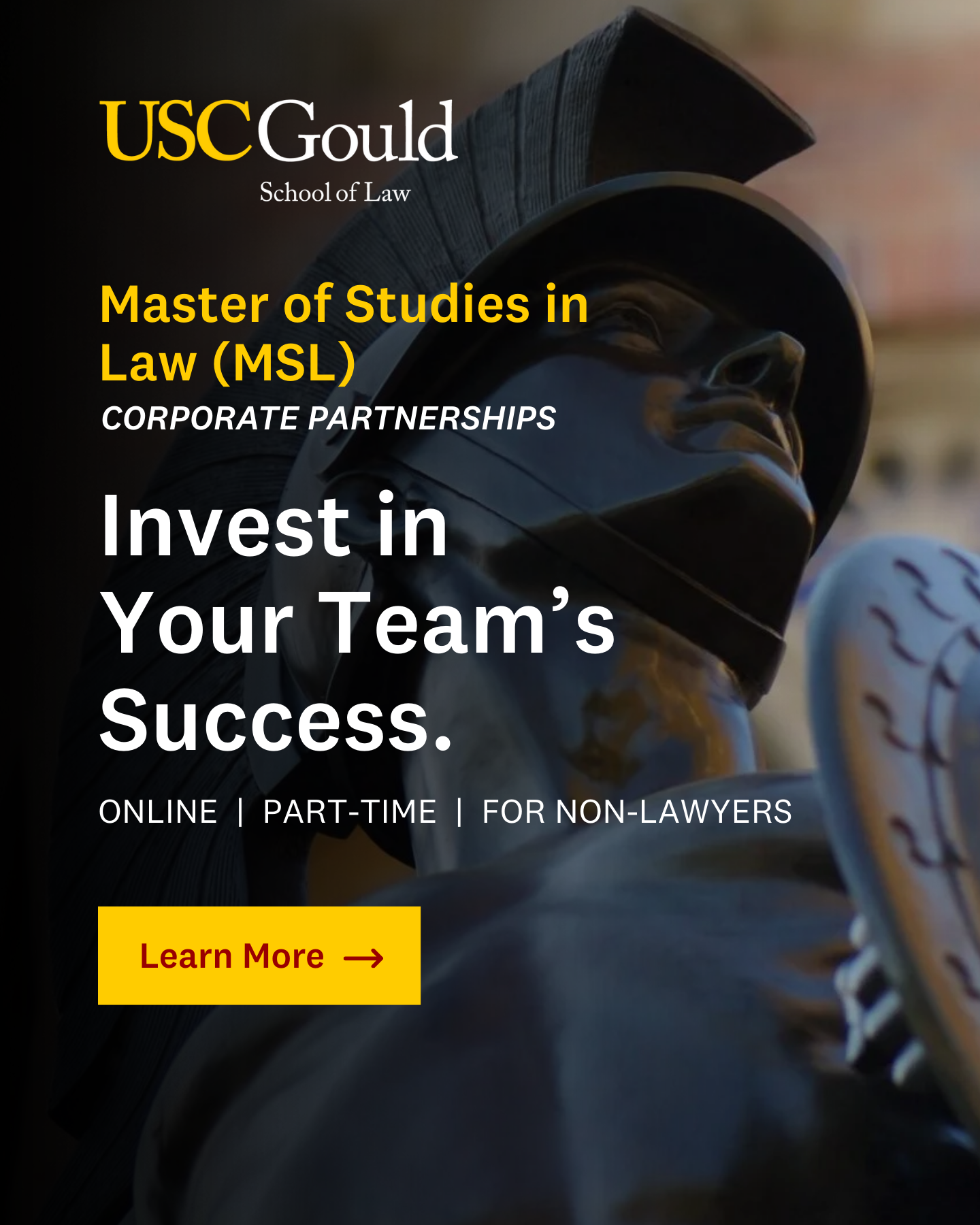 USC Gould School of Law Facebook ad