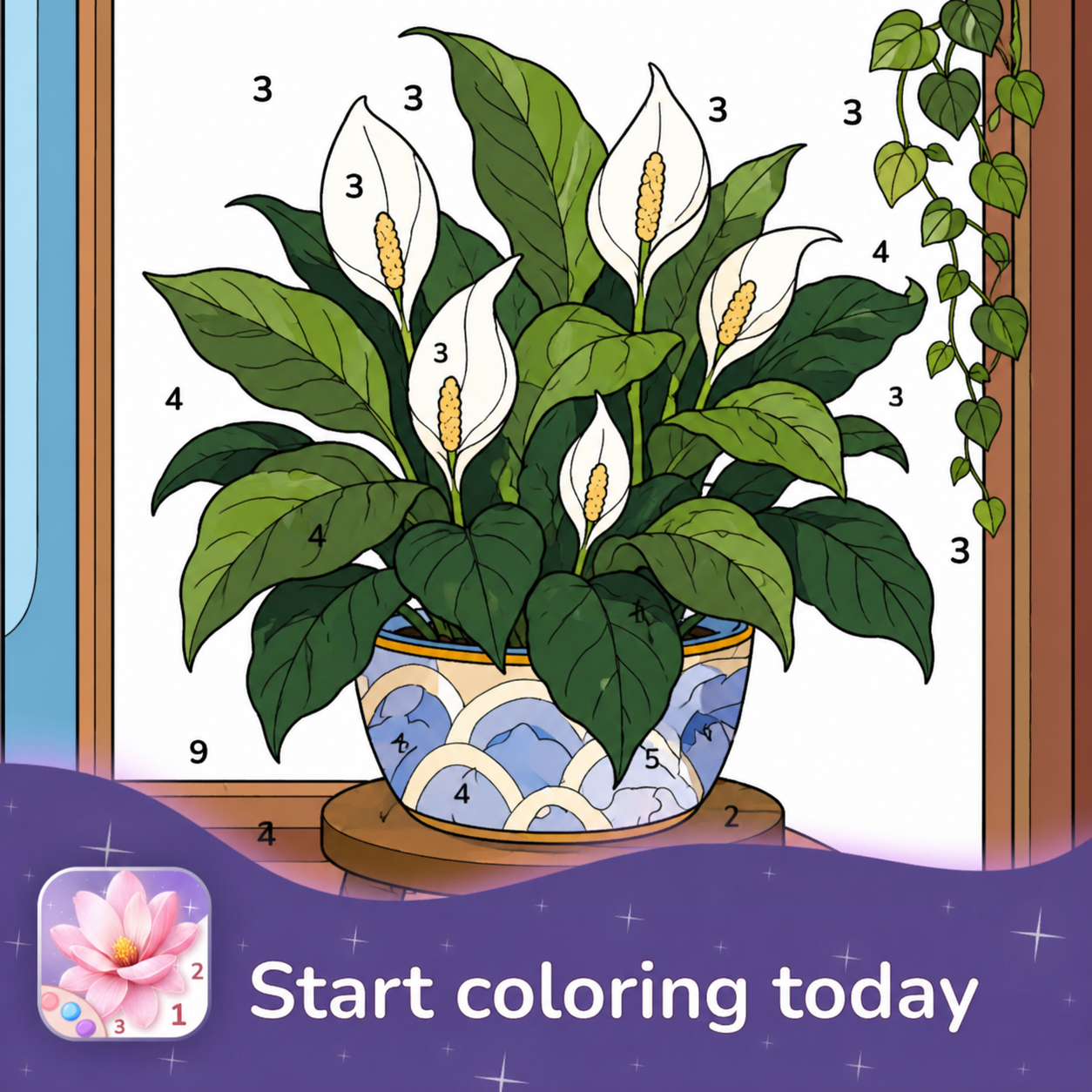 Coloroo.me Facebook ad: Stressed? Color it away.